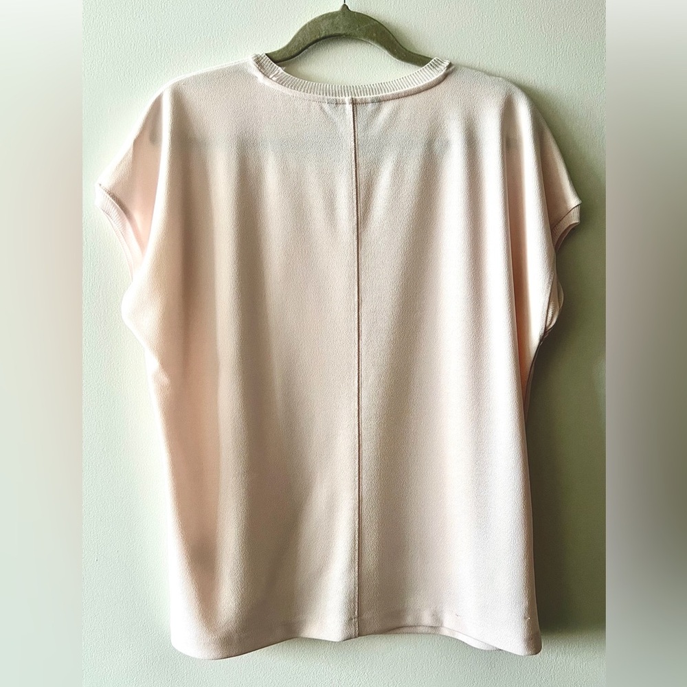 Banana Republic Light Pink Crepe Short-Sleeve Shirt - Picture 4 of 4
